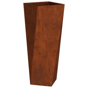vidaXL Floreira Ferro Enferrujado 30 x 30 x 75 cm