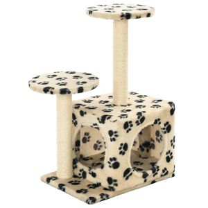 vidaXL &Aacute;rvore para gatos c/postes arranhadores sisal 60 cm bege