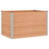 vidaXL Canteiro de jardim elevado Castanho 150 x 100 x 91 cm alu.
