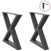 vidaXL P&eacute;s para mesa de centro 2 pe&ccedil;as antracite 50x(42-43,3) cm a&ccedil;o