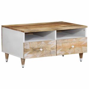 vidaXL Mesa de centro 80x54x40 cm madeira de mangueira maci&ccedil;a
