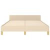 vidaXL Estrutura de cama sem colch&atilde;o 140x190 cm tecido cor creme