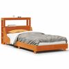 vidaXL Cama sem colch&atilde;o 100x200 cm pinho maci&ccedil;o castanho-mel