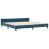 vidaXL Cama Box com cabeceira Azul Escuro 200 x 200 cm Veludo
