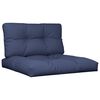vidaXL Almofad&otilde;es para sof&aacute; de paletes 2 pcs tecido azul-marinho