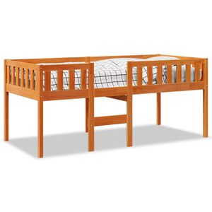 vidaXL Cama de crian&ccedil;a sem colch&atilde;o 90x190 cm pinho maci&ccedil;o castanho-mel
