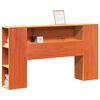 vidaXL Cabeceira com arruma&ccedil;&atilde;o 150 cm pinho maci&ccedil;o castanho-mel