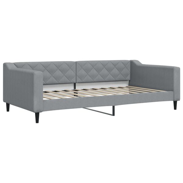 vidaXL Sof&aacute;-cama 100x200 cm tecido cinzento-claro