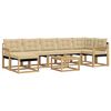vidaXL Conjunto de Sof&aacute;s para Exterior 8 pcs Branco e Bege