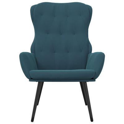 vidaXL Cadeira de descanso veludo azul