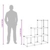 vidaXL Cubos de arruma&ccedil;&atilde;o com 6 compartimentos branco