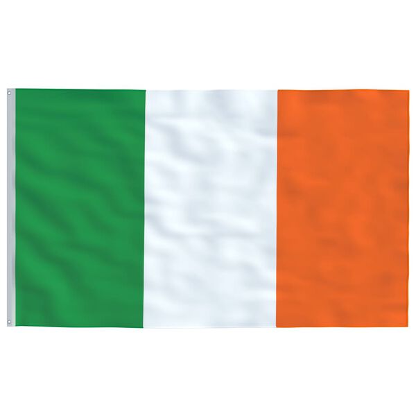 vidaXL Bandeira da Irlanda e mastro 5,55 m alumínio