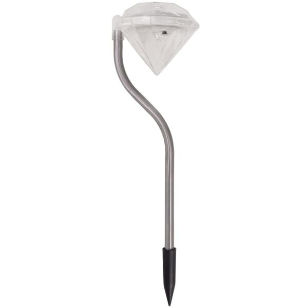 vidaXL Iluminação de jardim luz LED solar, 6 pcs, 9x7,8x29,5 cm