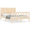 vidaXL Cama sem colchão 140x190 cm madeira de pinho maciça