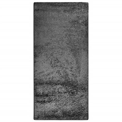 vidaXL Tapete antiderrapante de pelo suave 115x170 cm cinzento