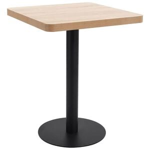 vidaXL Mesa bistr&ocirc; 60x60 cm MDF castanho-claro