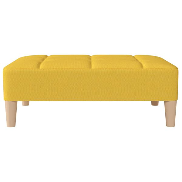 vidaXL Apoio de p&eacute;s 78x56x32 cm tecido amarelo