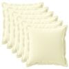 vidaXL Capa almofada 6 unid. HOUTEN Creme 55 x 55 cm Poli&eacute;ster