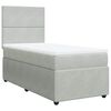 vidaXL Cama com molas/colch&atilde;o 80x200 cm veludo cinza-claro