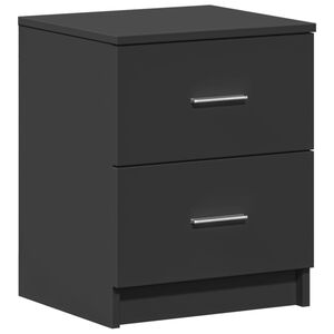 vidaXL Mesa de cabeceira com 2 gavetas 40x36x50 cm preto