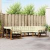 vidaXL Conjunto de Sof&aacute;s para Exterior 6 pcs Natural e Creme
