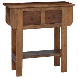 vidaXL Mesa consola 80x35x80 cm mistura de madeiras recicladas