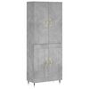 vidaXL Arm&aacute;rio alto 69,5x34x180 cm derivados de madeira cinza cimento