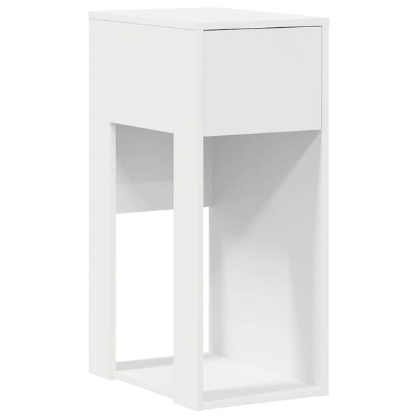 vidaXL Suporte torre de computador com gaveta 30x44x74 cm branco