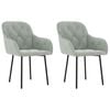 vidaXL Cadeiras de jantar 2 pcs veludo cinzento-claro