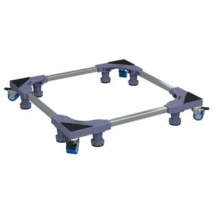 vidaXL Base para máquina de lavar roupa Cinzeto 66 x 66 x 12 cm Metal