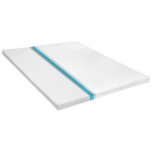 vidaXL Sobre-colch&atilde;o 140x200 cm perfil estilo ovo em espuma fria 6 cm