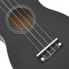 vidaXL Conjunto ukulele soprano infantil com saco 23" preto