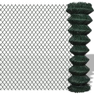 vidaXL Cerca de arame 1,5x15 m a&ccedil;o verde