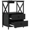 vidaXL Arm&aacute;rio de Cabeceira com gaveta Carvalho Preto 40 x 31 x 60 cm