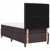 vidaXL Cama Box com colch&atilde;o Marrom Escuro 90 x 200 cm tecido