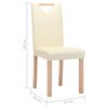 vidaXL Cadeiras de jantar 2 pcs couro artificial cor creme