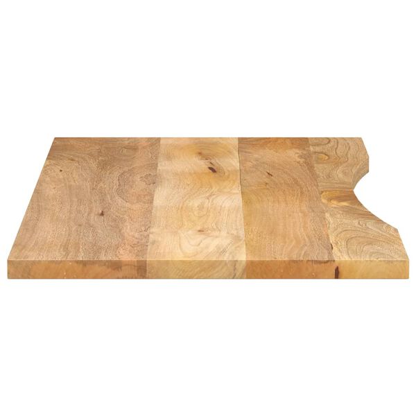 vidaXL Tampo de mesa com curva 140x50x2,5 cm mangueira áspera maciça