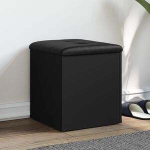vidaXL Banco de arruma&ccedil;&atilde;o 42x42x45 cm derivados de madeira preto