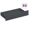 vidaXL Estrutura cama c/ 4 gavetas 180x200cm pinho maci&ccedil;o cinza-escuro