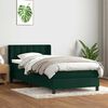 vidaXL Cama com molas/colch&atilde;o verde-escuro 80x220 cm veludo