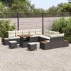 vidaXL Conjunto de Sof&aacute; de Jardim 13 pcs Preto Rattan Sint&eacute;tico