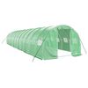 vidaXL Estufa com estrutura de a&ccedil;o 36 m&sup2; 12x3x2 m verde