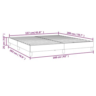 vidaXL Estrutura de cama 160x200 cm tecido cinza-acastanhado