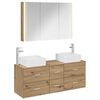 vidaXL Conjunto de M&oacute;veis para Banheiro 4 pcs Carvalho Arttisan
