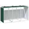 vidaXL Contentor c/ rodas triplos caixotes lixo 216x81x115cm a&ccedil;o verde