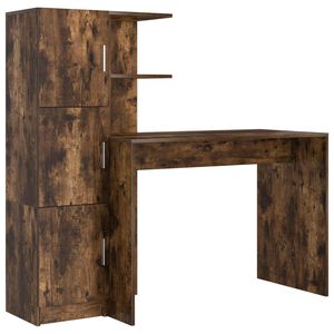 vidaXL Mesa Carvalho Defumado 133.5 x 50 x 124 cm 2 unid.