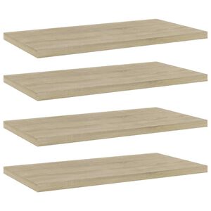 vidaXL Prateleiras estante 4pcs 40x20x1,5cm contraplacado cor carvalho