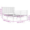 vidaXL Estrutura de cama com cabeceira 120x200 cmmadeira maci&ccedil;a