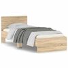 vidaXL Cama sem colch&atilde;o com cabeceira 90x190 cm carvalho sonoma