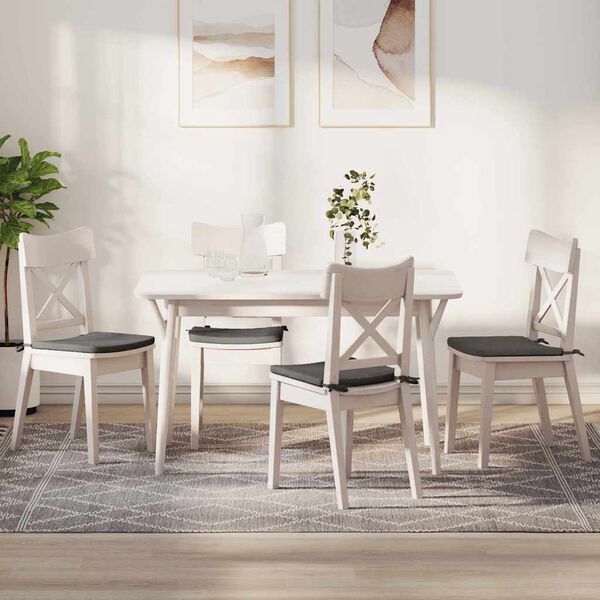 vidaXL Almofadas de Assento 4 pcs Cinzento-claro 40 x 40 x 3 cm